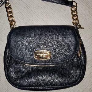 Michael Kors Black Leather Bedford Purse